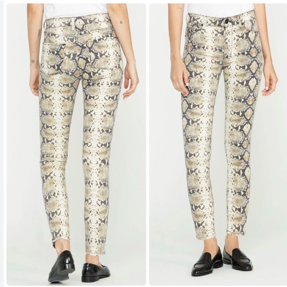 NWT Hudson Barbara Super Skinny Python Snake print Jeans Size 29 $215